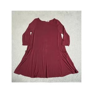 Elegant Burgundy Women's Dress